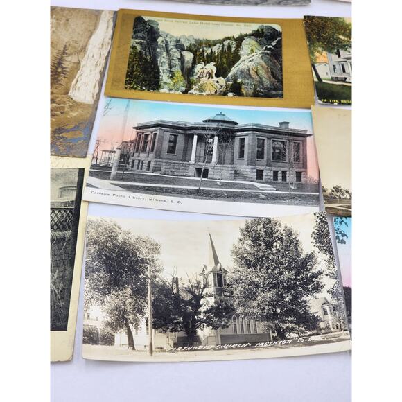 c1907 Post Card Lot South Dakota Deadwood Milbank Custer SD Sent To Hokah MN - Picture 11 of 12